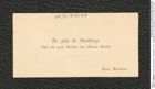 Nachlass Franz Steindachner, Visitenkarte von E. Snethlage an Franz Steindachner, Inv.Nr. 495.04, Seite 1